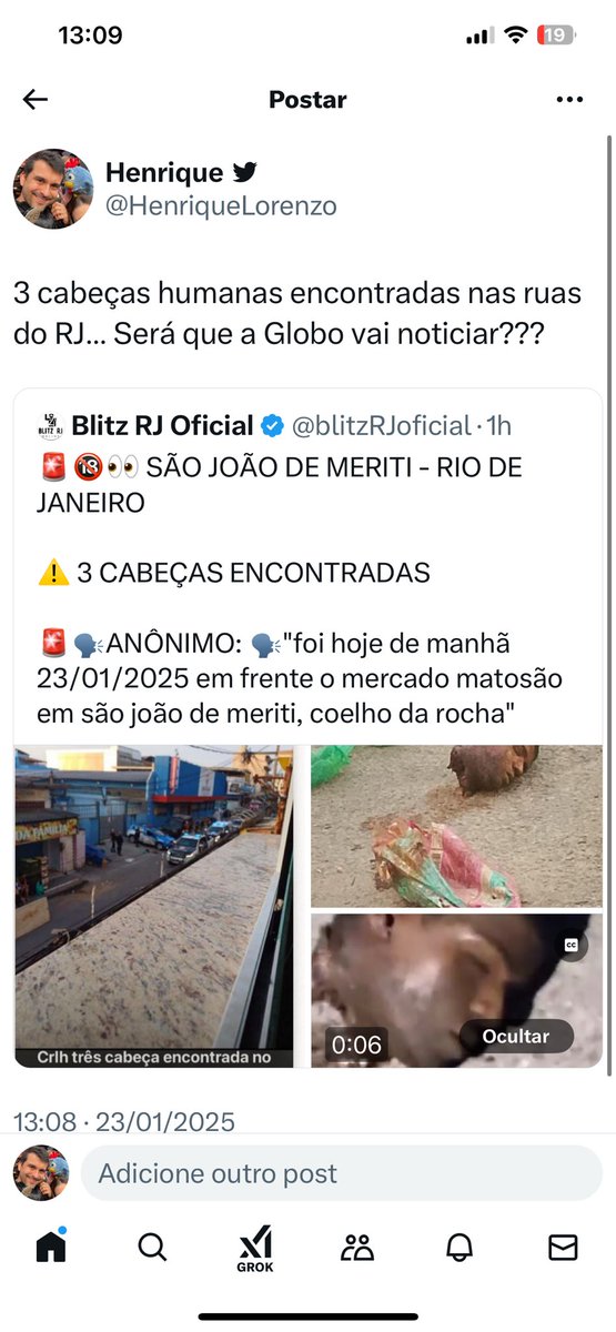 ImpostoComAmor's tweet photo. @HenriqueLorenzo @LulaOficial O RJ em Guerra e a imprensa em silêncio! https://t.co/2W2aulQD86