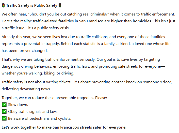 SFTrafficSafety's tweet photo. 🚦Traffic Safety Announcement!🚦 https://t.co/FNczWMGAh9