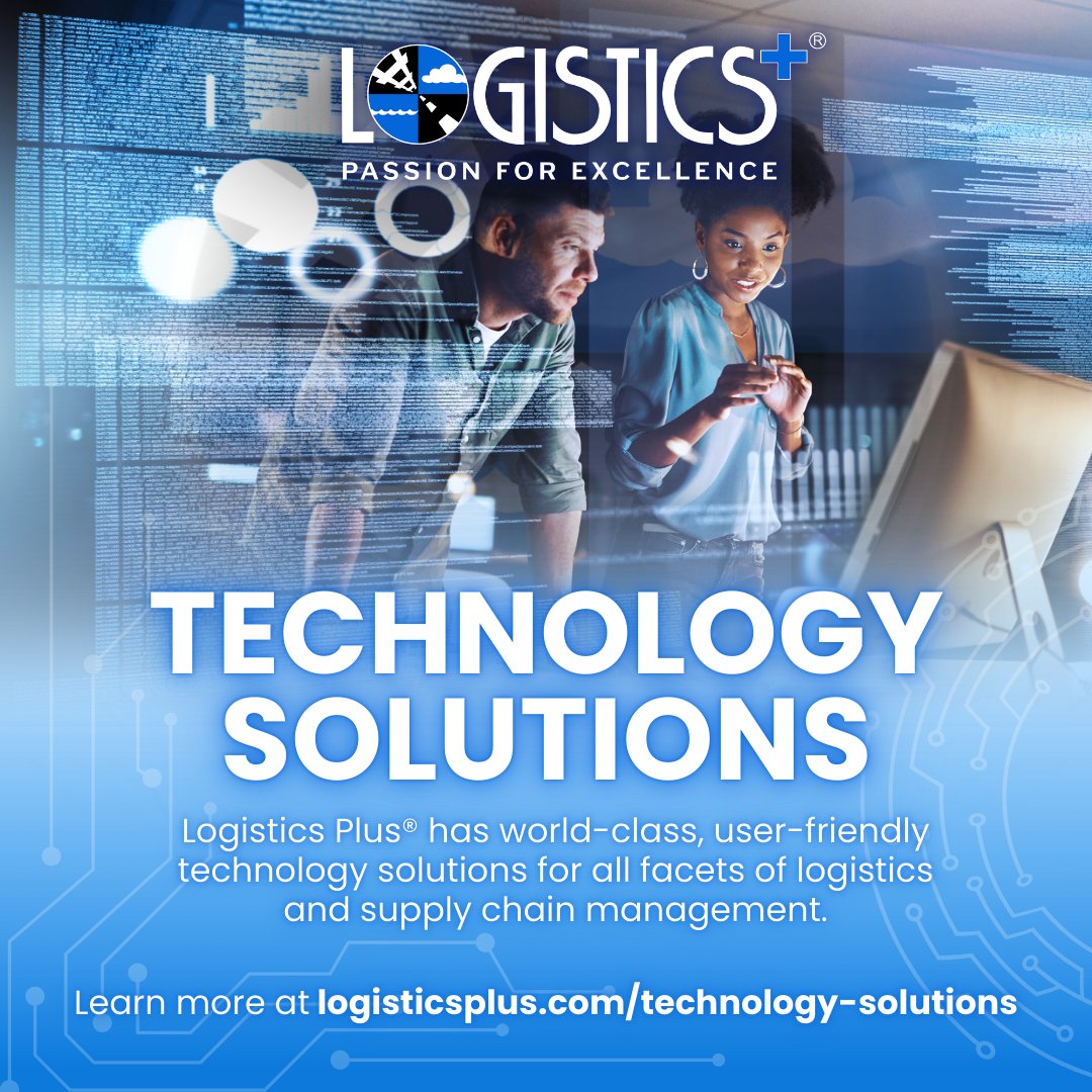 LogisticsPlus's tweet image. Logistics Plus utilizes industry-standard platforms with custom portals and unique features, providing clients with valuable tools, dashboards, and more. logisticsplus.com/technology-sol…
#TechnologySolutions #SupplyChain #Logistics #Transportation