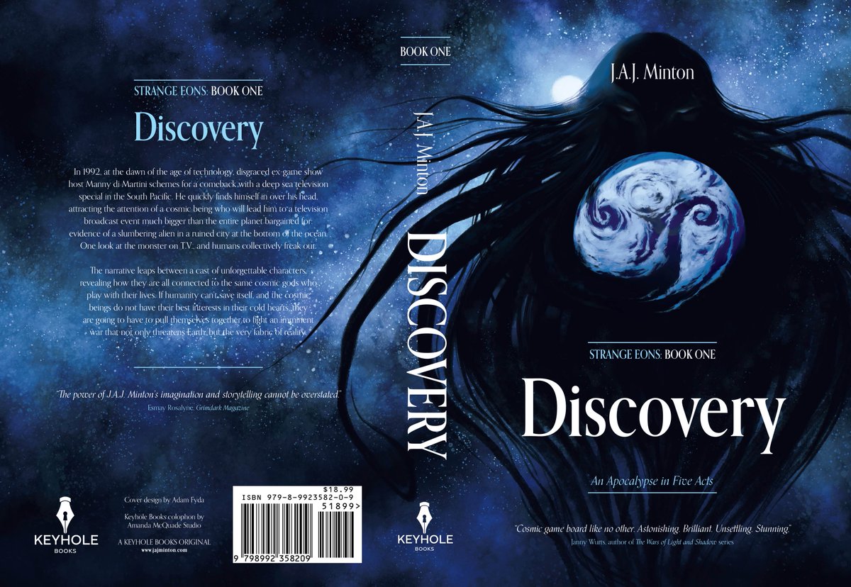 Congrats to <a href="/jajminton/">Talking Story | J.A.J. Minton</a> on such an eerily breathtaking cover to represent the exceptional story inside the pages of DISCOVERY 🔥

And my blurb on the back (pinch me pls!!) says it all...
Get ready for the Talking Story Tsunami coming your way on May 15th, 2025 🌊