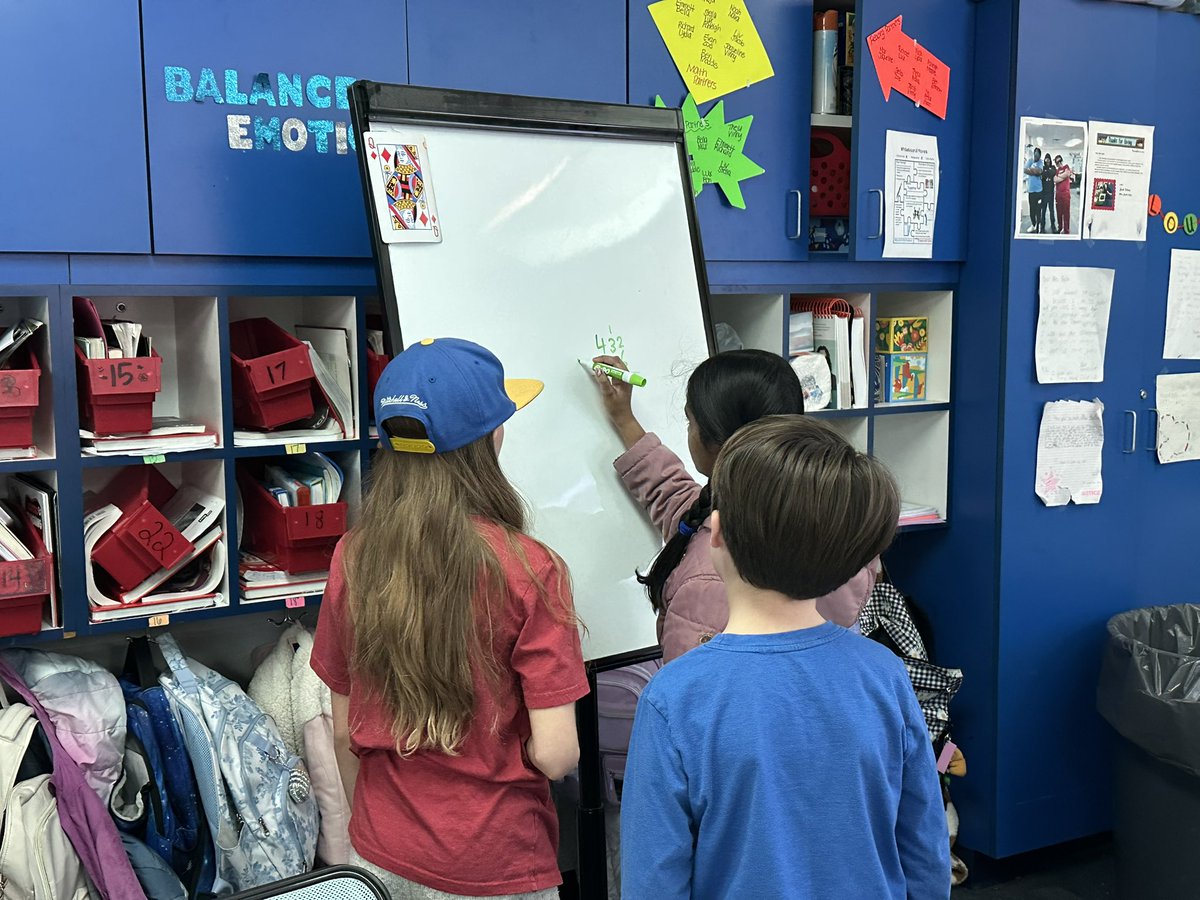 KeriSkeeters's tweet image. When learning is this awesome there’s  only one good word for it-beautiful!Mrs. Betts’ 5th grade math class at Ballwin Elementary is a model of a math community! Students were engaged in collaborative problem-solving, only asking for assistance when they exhausted every idea.…