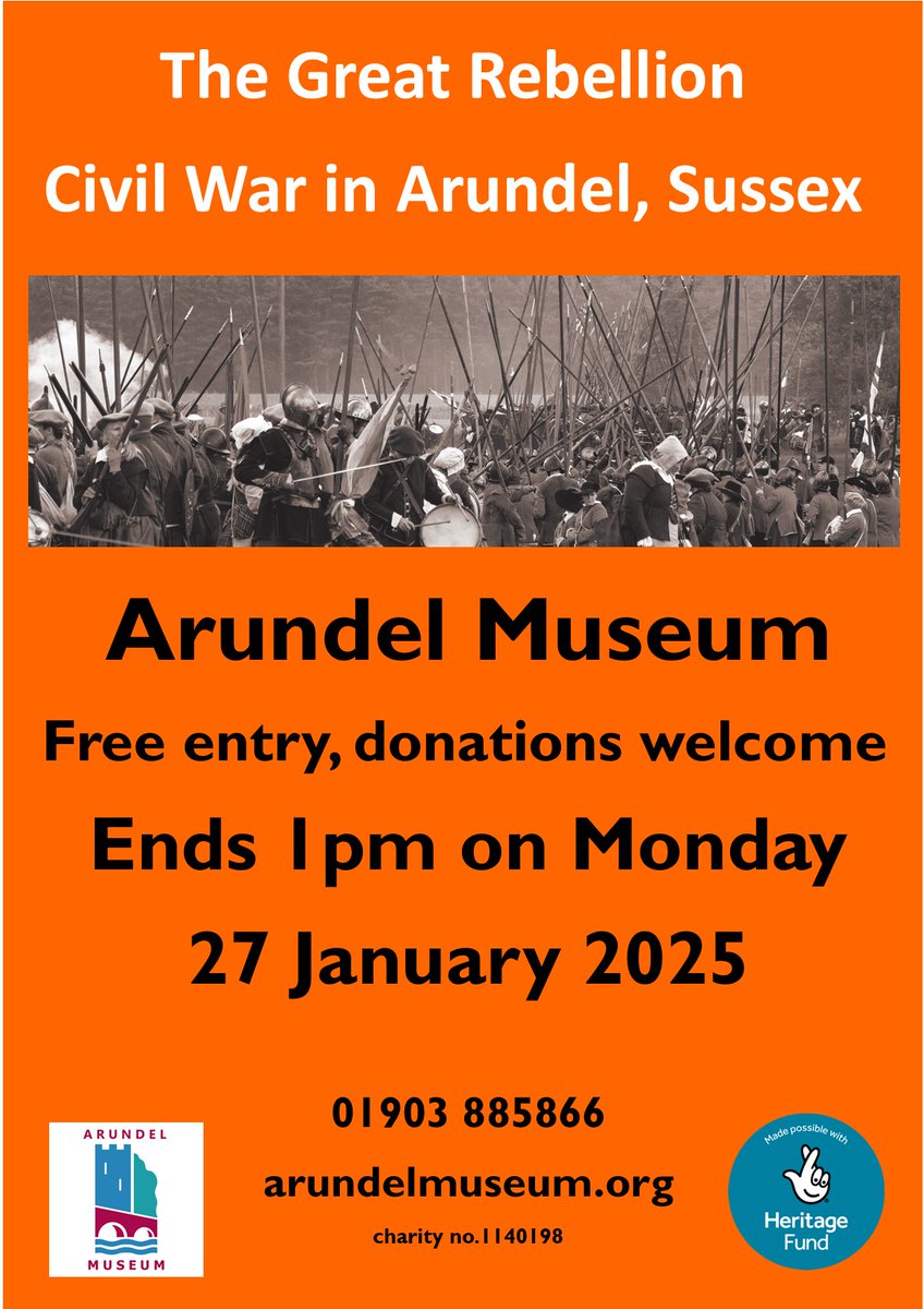 Last FEW days, please don't miss the Civil War Exhibition. 
It is open Friday, Saturday and Sunday, also Monday until 1pm.
(Ends 27 January).