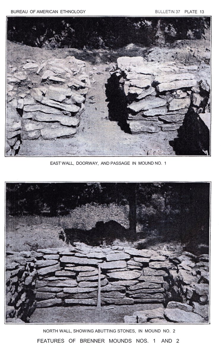 DrGregLittle2's tweet photo. Stacked stone chambers inside totally excavated mounds in Missouri. Most people don't realize that many mounds have or had stone chambers at their base. These were excavated by a Smithsonian crew in the very early 1900s. https://t.co/Tvn5SUMldA
