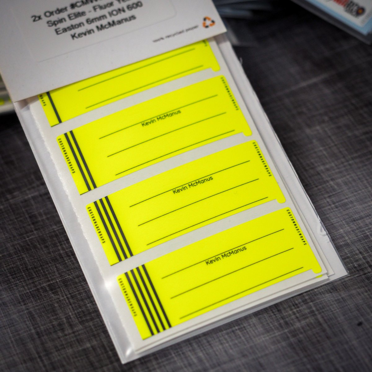 🚚 Just shipped! Custom Spin Elite Fluor Yellow wraps 💛
• For Easton 6mm ION 600 shafts
• 1.75” Spin Vanes, 2° LH Offset
• Rings 1–4 across 24 wraps

Bright, functional, and tailored! Customize yours 👉 custommadewraps.com #ArcheryLife #CustomWraps #PrecisionArchery