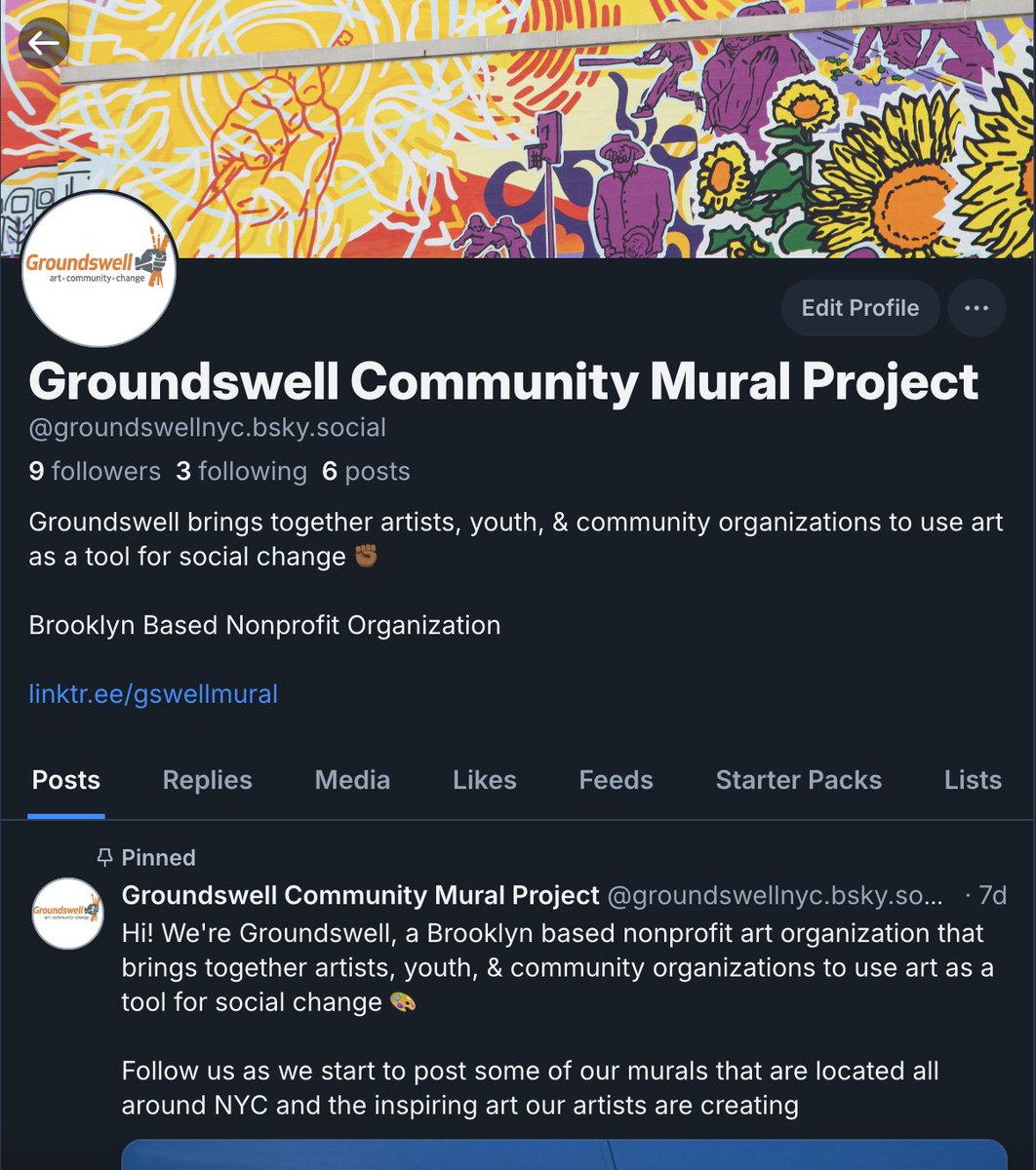 We're on Bluesky !

Follow us as we start to post past/recent mural projects and art created by our artists in the studio.

bsky.app/profile/ground…