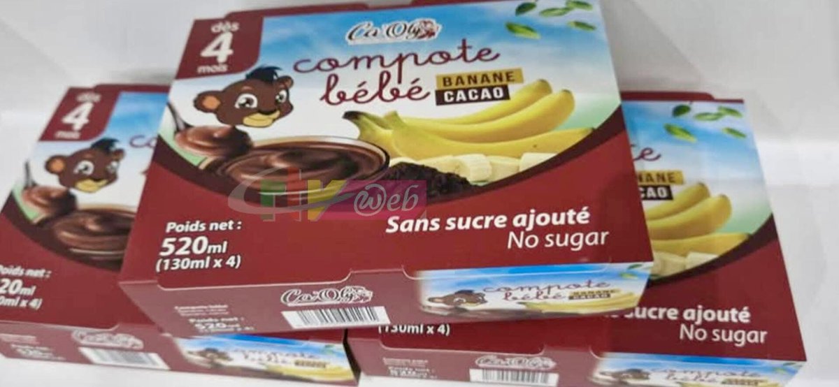 micmag237's tweet photo. 🇨🇲Ici quelques produits innovants de la marque Ca’Oly qui a inauguré ses nouvelles installations industrielles de transformation du cacao à Mbankomo le 15/01/2025 : de la crème dessert au chocolat, du nectar de cacao, la compote pour bébé. #micmag https://t.co/GlbqbtMHux