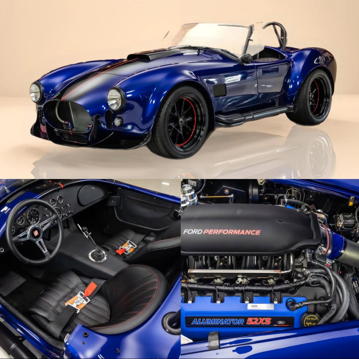HappyMotorhead's tweet photo. 🔸️~⤵️~🔸️⤵️
🔸️Hot 🔥 or Not 👎 ❓️
1965 Shelby Cobra Superformance MKIII-R! #Aluminator 5.2L XS V8 (580hp) TKX 5-Speed, PS, Wilwood https://t.co/kHQjqx2bM3