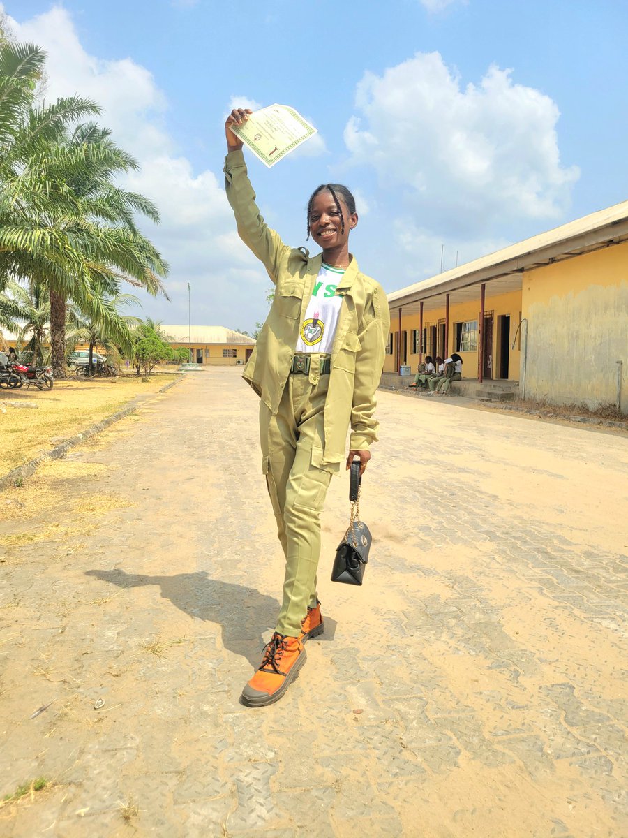 onochiemercy's tweet photo. NYSC done!🥂🎊👏
Surviving in a rural village in Delta was tough, but I conquered.
Resilience & adaptability learned ✅️✅️
I'm ready. Start requesting for my CV 😁😁
#NYSC #BATCHA1 #2024 https://t.co/S1P82m5HZJ
