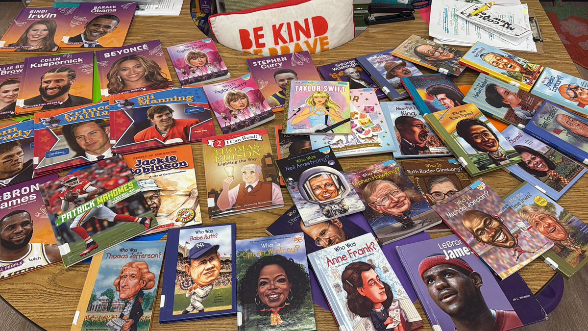 4th grade is ready for biographies!! (Can you spy who Miss Mason is doing her biography over?)