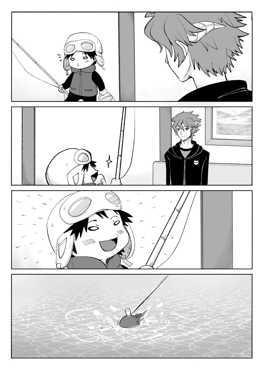 AiraAura14's tweet photo. My 2 page comic for Trigger Off Zine (World Trigger Fanzine) in the past. 
My first time joining zine and I had fun drawing this two.

#worldtrigger #worldtriggeryotaro #worldtriggerhyuse #hyuse #rindoyotaro https://t.co/Yryf1FGqI2