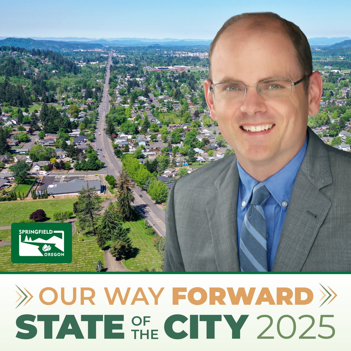 cityspfldoregon's tweet image. 📢 Just ONE WEEK to go! Join us for the 2025 State of the City Address with Mayor Sean VanGordon!
📅 Thursday, Jan. 30
🕔 Doors: 5 PM | Program: 5:30 PM
📍 Wildish Theater, 630 Main St

Let’s move #OurWayForward! #SpringfieldOR