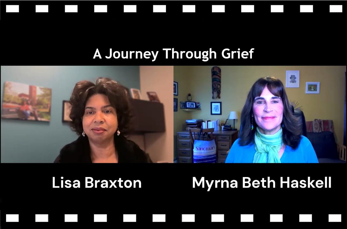 SANCTUARY’S COFFEE &amp; CONVERSATION: "A Journey Through Grief" Myrna Haskell spoke w/ Lisa Braxton, author of Dancing Between the Raindrops: A Daughter’s Reflections on Love and Loss. <a href="/LisaAnnBraxton/">Lisa Braxton</a> youtu.be/4q1xqwa8rC4?si… #WheresYourSanctuary #griefsupport #loss #griefmemoir