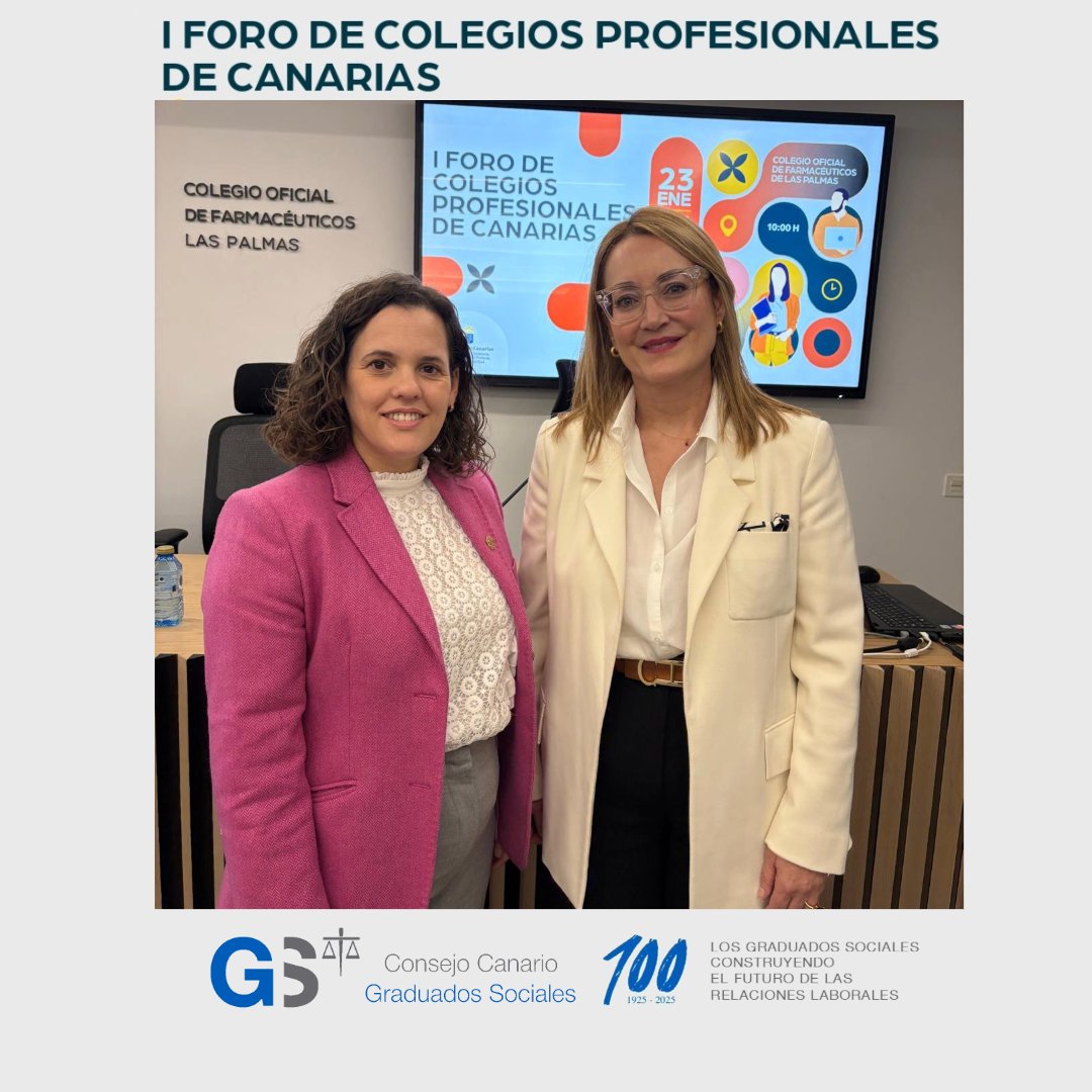 ConsejodeGSC's tweet photo. 👍Mercedes Morales Alonso, decana del Colegio de Graduados Sociales de Santa Cruz de Tenerife y presidenta del Consejo Canario, ha coordinado la mesa debate sobre el compromiso y responsabilidad profesional en el I Foro de Colegios Profesionales de Canarias. https://t.co/4zO9mKlpXy
