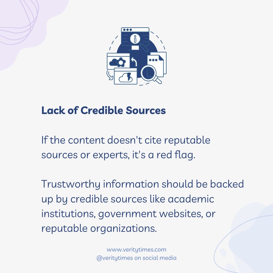 VerityTimes's tweet photo. Watch out for these red flags when you consume information online ✨

#misinformation https://t.co/PlWt0EtzaW