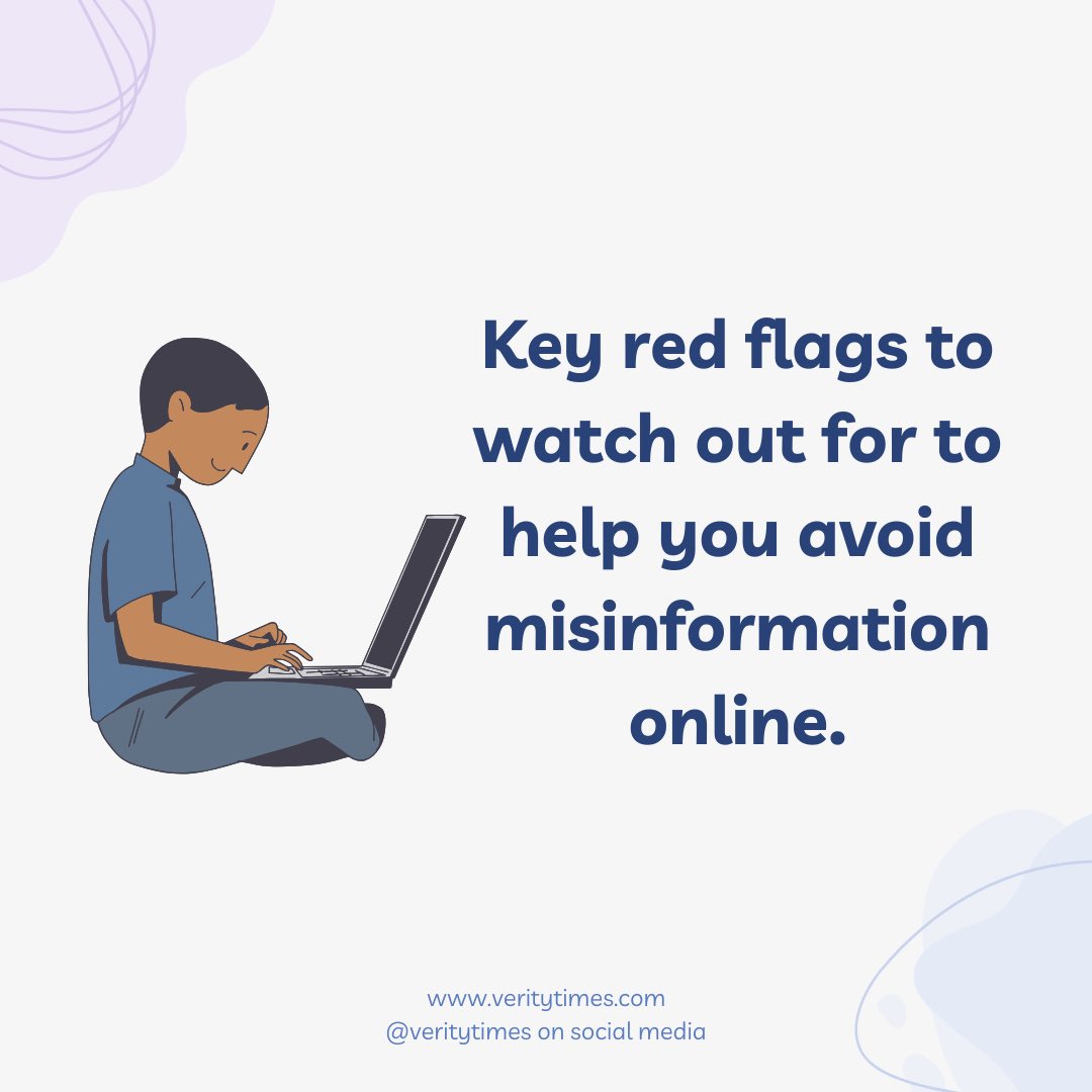 VerityTimes's tweet photo. Watch out for these red flags when you consume information online ✨

#misinformation https://t.co/PlWt0EtzaW