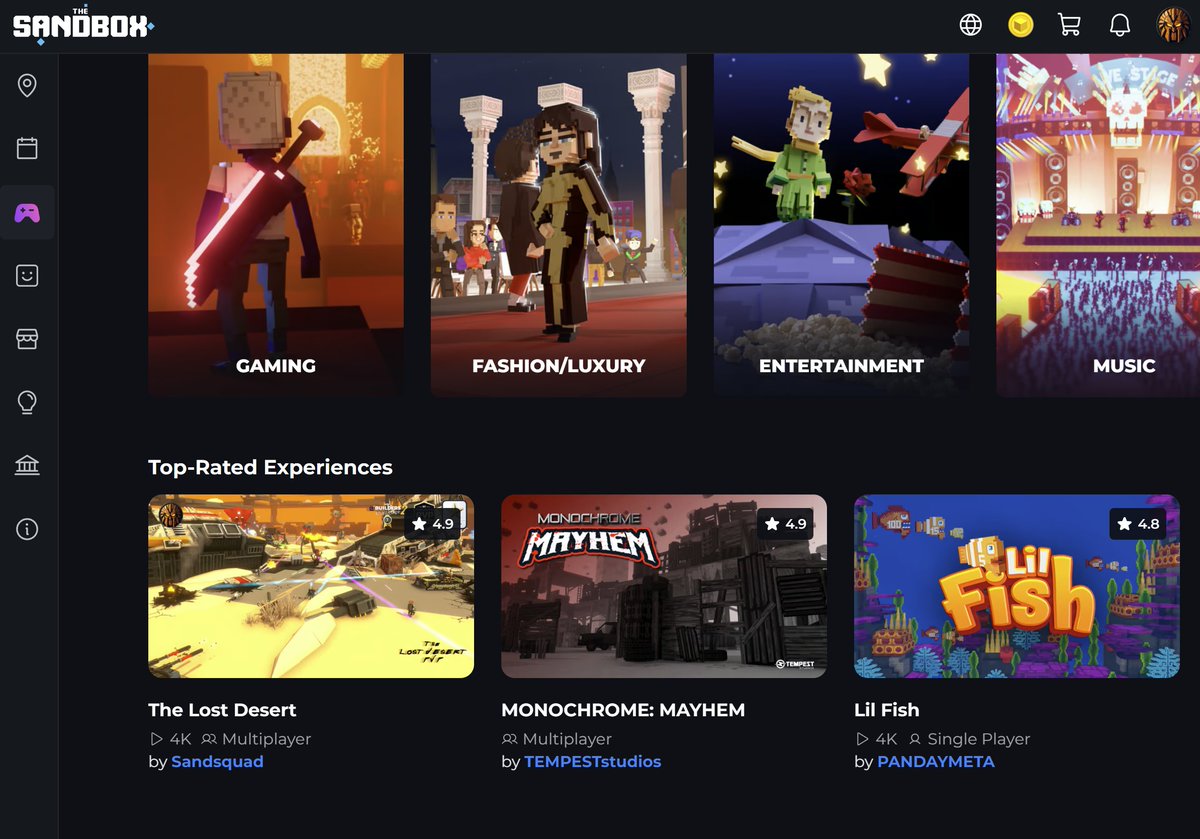 The Sand Squad (@thesandsquad) on Twitter photo Whatโs the highest-rated game in <a href="/TheSandboxGame/">The Sandbox</a> right now? Thatโs right - itโs US, standing tall with an insane โจ4.9/5 rating!
Over 4K warriors have braved The Lost Desert, and after countless battles, the love is still real! This wasteland belongs to legends like you.
Huge Whatโs the highest-rated game in <a href="/TheSandboxGame/">The Sandbox</a> right now? Thatโs right - itโs US, standing tall with an insane โจ4.9/5 rating!
Over 4K warriors have braved The Lost Desert, and after countless battles, the love is still real! This wasteland belongs to legends like you.
Huge