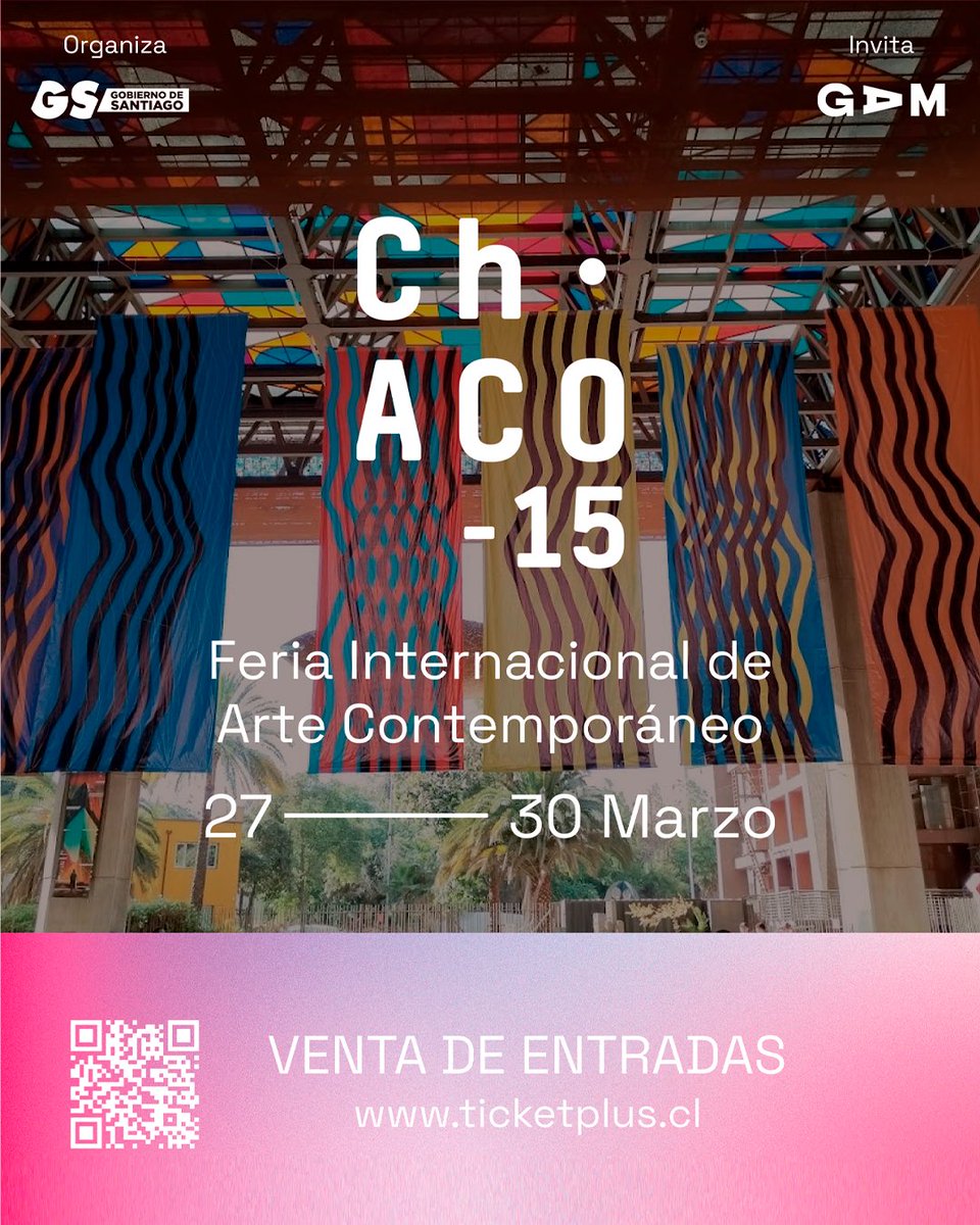 Ch.ACO-15 desde el 27 al 30 de marzo en el @centrogam
Aprovecha hoy mismo de adquirir tus entradas a precio de preventa en el link
Te esperamos!
-
ticketplus.cl/events/feria-c…