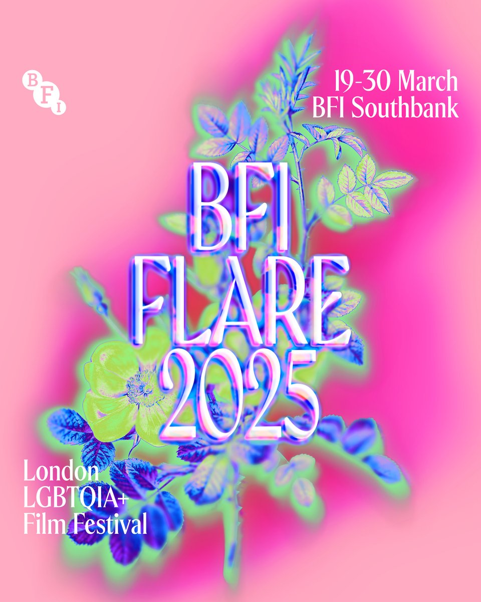 🌼 Our brand new artwork for #BFIFlare 2025, taking place 19-30 March at BFI Southbank!