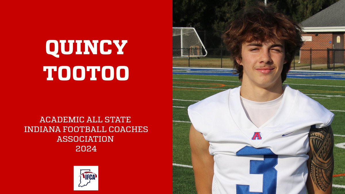 Congratulations to Quincy Tootoo on being named to the IFCA Academic All State Team. Great work in the classroom and on the field Quincy!
🏈🦅🔴⚪️🔵🏈