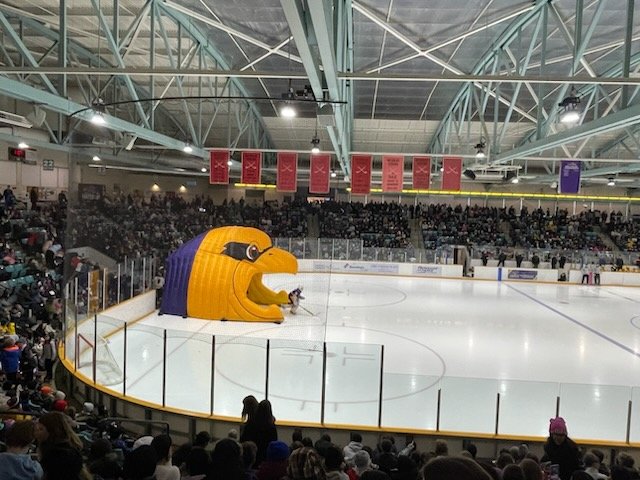 Our Grade 6, 7 &amp; 8s are pumped to the see the Laurier Golden Hockey Hawks in action today!