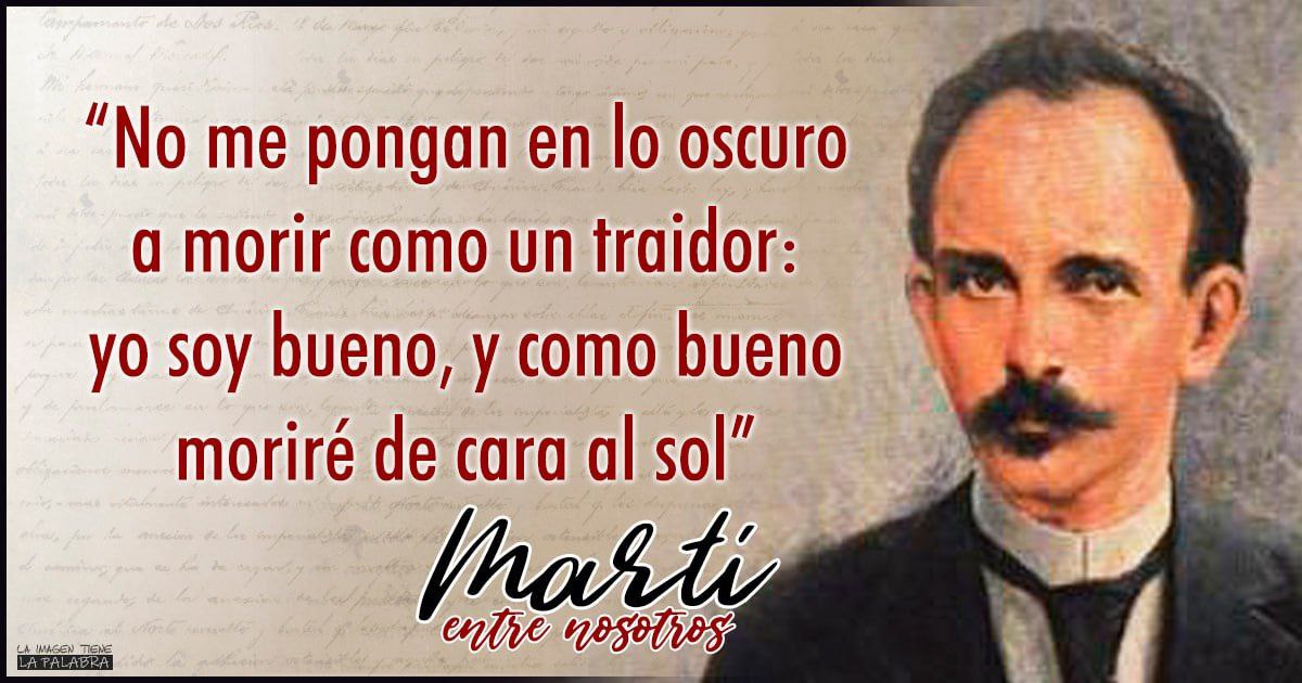 cubacooperaven's tweet photo. 🌟"No me pongas en lo oscuro
a morir como un traidor:
yo soy bueno, y como bueno
moriré de cara al sol."
#MartíVive https://t.co/d2NI9zpbwM