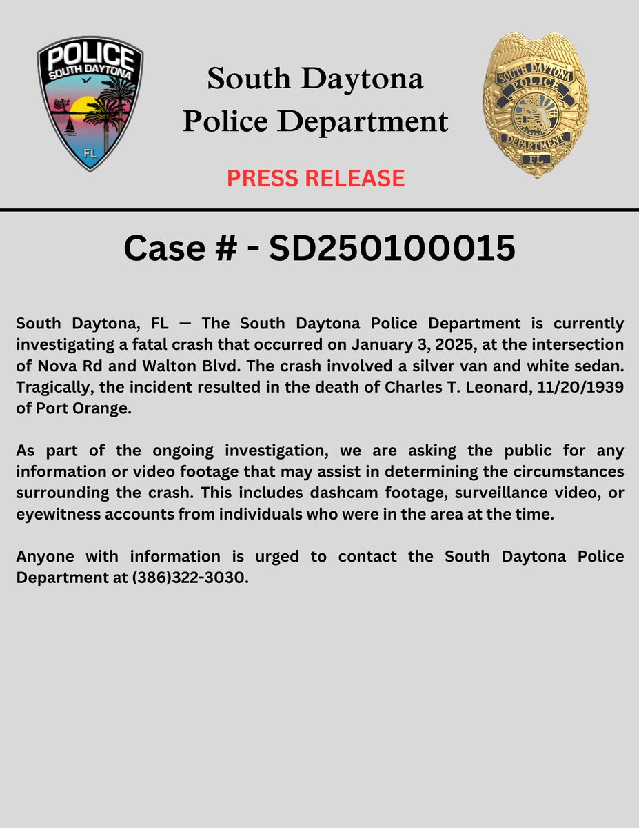 See Below: #SouthDaytona