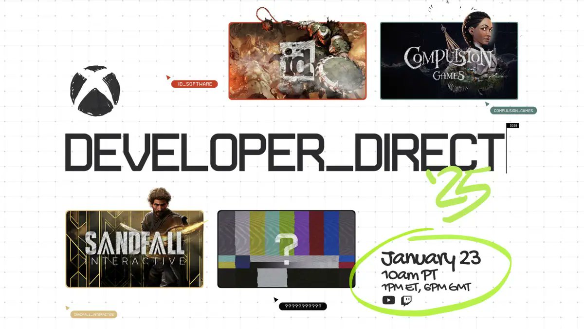 Chris_Klippel's tweet photo. Rendez-vous à 18h30, en LIVE sur #Twitch en mode #AperoJV pour suivre la première conférence gaming de l'année avec le Xbox Developer Direct 2025. https://t.co/NMVFXoRMZE