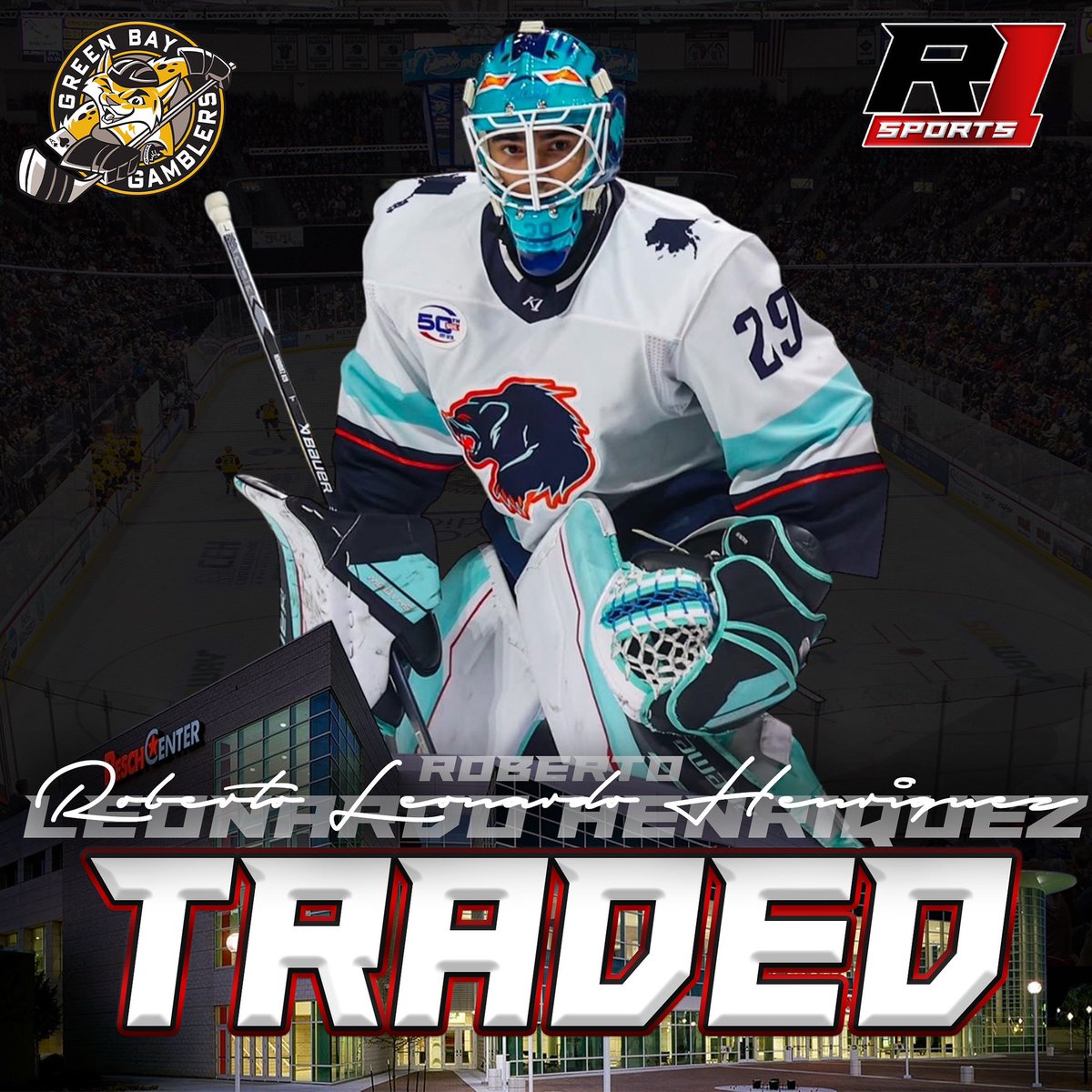 rule1hockey's tweet photo. Congratulations to Rule 1 Sports Athlete Roberto Leonardo Henriquez on being traded from the Anchorage Wolverines of the NAHL to the Green Bay Gamblers of the USHL!! 
-

#rule1sports #whosnext⁉️ #ncaad1 #nhldraft2025 #thenextera https://t.co/xr559YE1V9