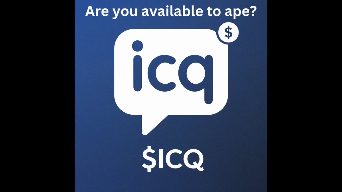 ICQTOKEN's tweet photo. $ICQ token is loading! Log in now and get ready to ape! $ICQ #PumpFunLaunch #solanamemecoin #90s #nostalgiacoin $VINE https://t.co/nop6iROzAN