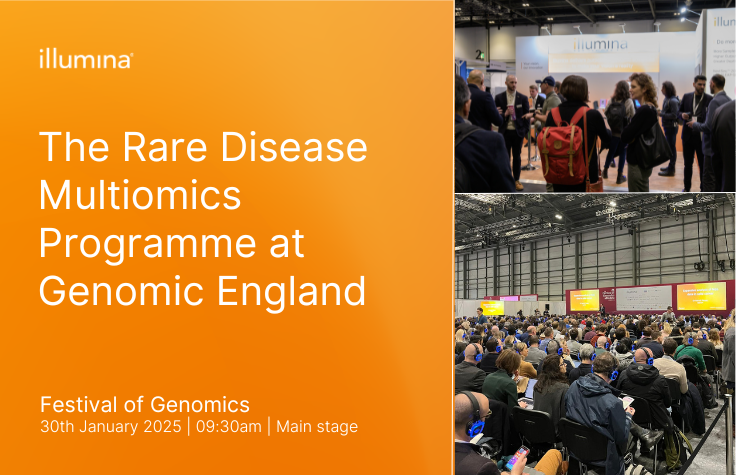We’re hosting a session on the Main Stage <a href="/FoGenomics/">The Festival of Genomics & Biodata</a> – join us for “The Rare Disease Multiomics Programme at Genomic England” 30th January at 9.30am #FoG2025