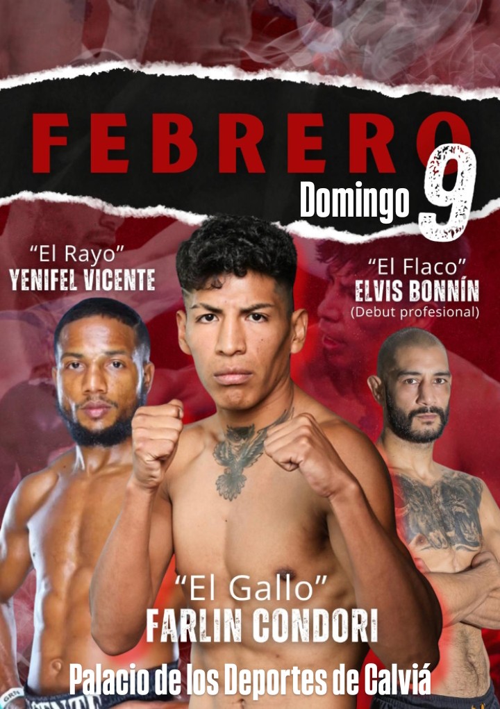 Calvià acogerá el 9 de Febrero la primera cita del año con el boxeo en Mallorca. Cartelazo con 3 combates profesionales (Farlin Condori + Yenifel Vicente + debut Elvis Bonnin) y buenos duelos en categoría amateur.