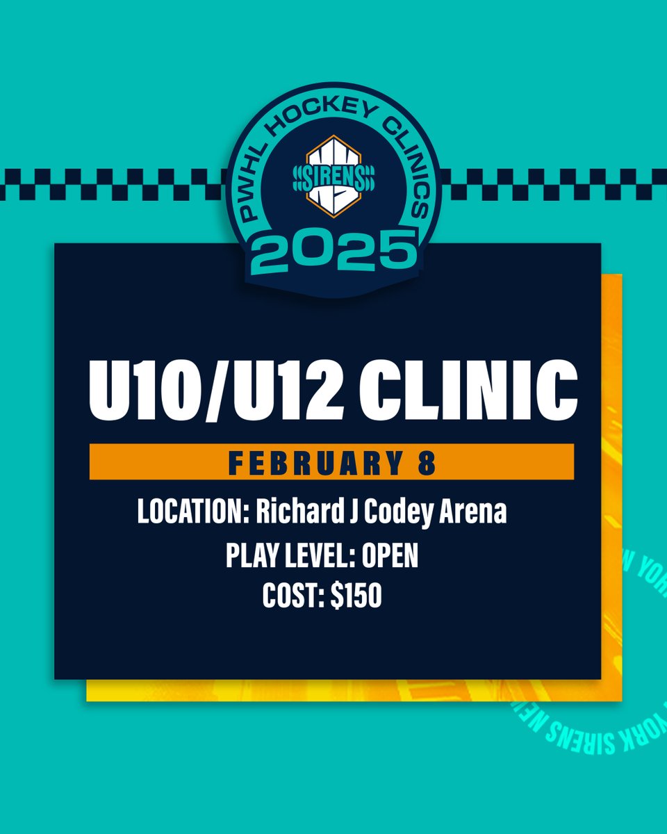 Mark your calendars ✍️

We're hosting a U10/U12 clinic at Codey Arena on February 8th!

Register here: bit.ly/4h4Ertw