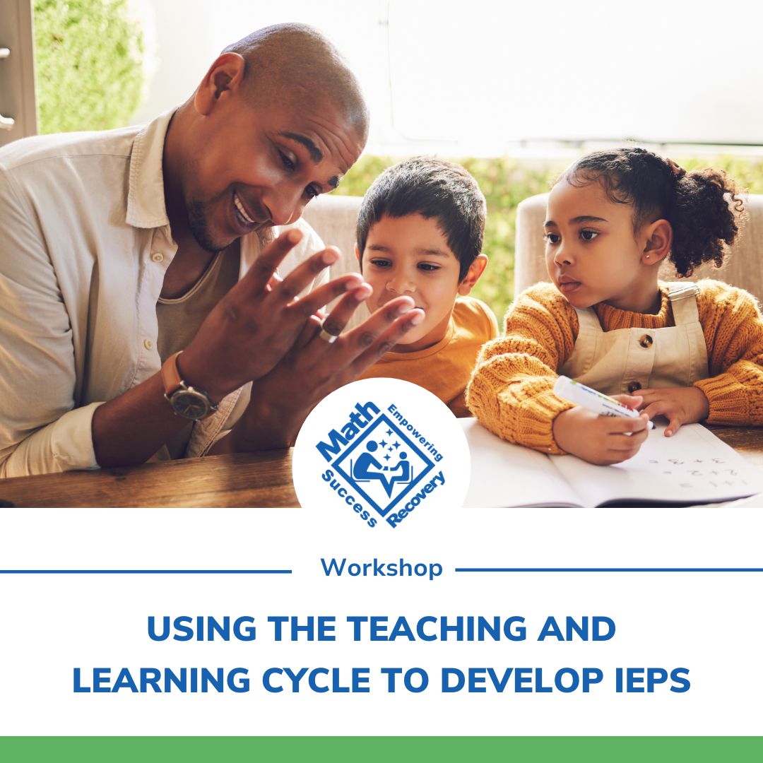 integrowmath's tweet image. Using the Teaching and Learning Cycle to Develop IEPs is open to anyone who has AVMR 1, MRSp1, or MRIS certifications.

Learn more and register for the Feb. 6 workshop at mathrecovery.org/workshops/544.

#mathrecovery #iteachmath #mathematics #education