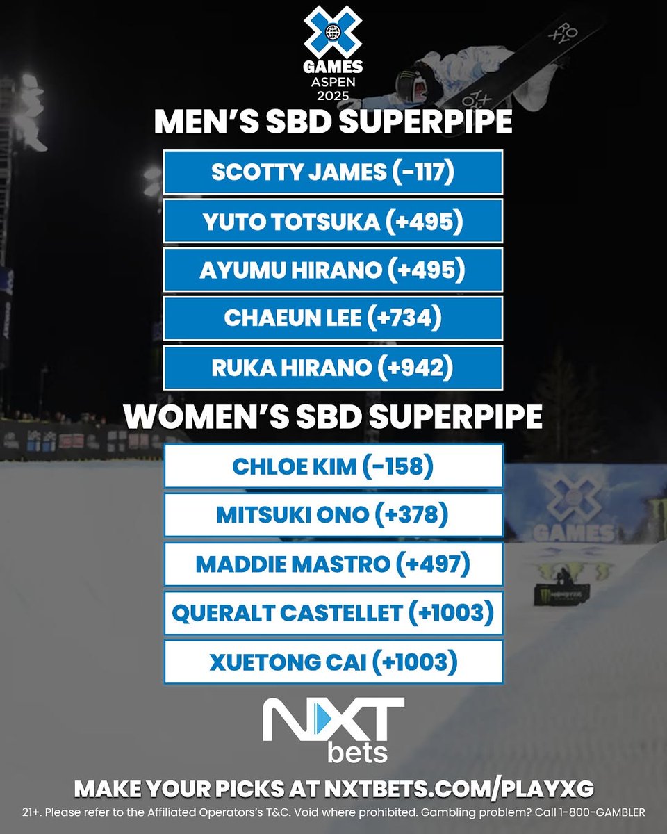 XGames's tweet photo. X Games Aspen 2025 is here!

Which athletes are you riding with? @NXTbets 

#XGamesAspen https://t.co/pQpIzZoos7