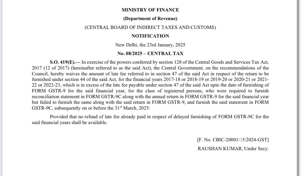 GST return late fee charges and calculation India