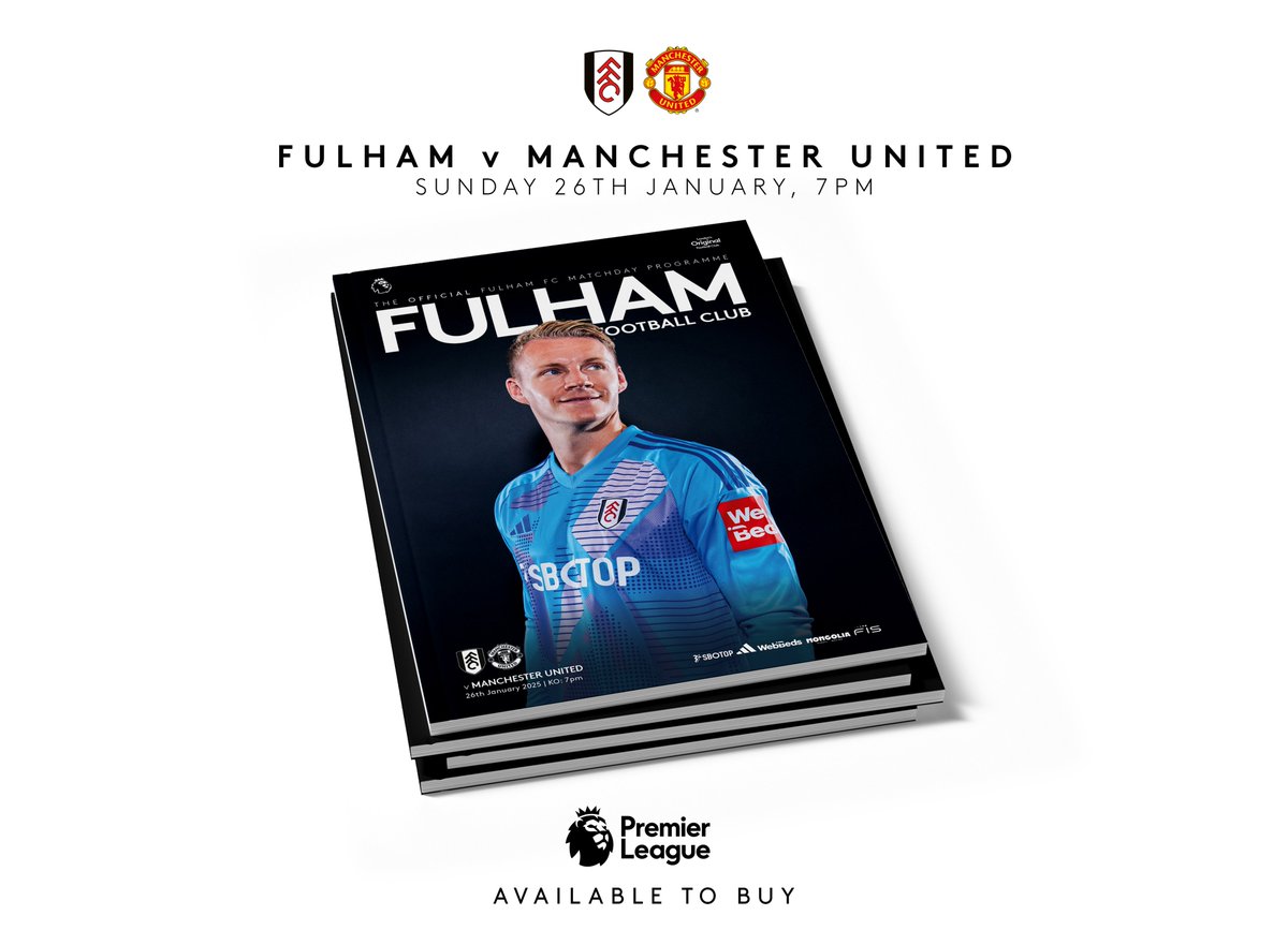 <a href="/FulhamFC/">Fulham Football Club</a> v <a href="/ManUtd/">Manchester United</a>. Craven Cottage. Sunday. <a href="/Pressboxpublish/">Pressbox Publishing</a>