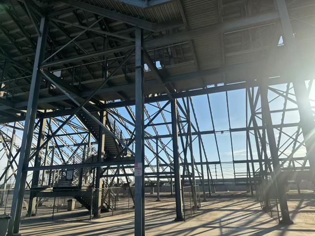 RyanVargas_23's tweet photo. Had some photos sent to me from @Sal_Sigala of the state of Irwindale Speedway.

This track hosted its last race just a month ago with over 9,000 fans in attendance. Now most of the seats are removed and the facility sits as it was left after the destruction events. https://t.co/XGVaF0QCi2