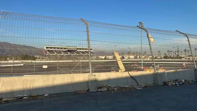 RyanVargas_23's tweet photo. Had some photos sent to me from @Sal_Sigala of the state of Irwindale Speedway.

This track hosted its last race just a month ago with over 9,000 fans in attendance. Now most of the seats are removed and the facility sits as it was left after the destruction events. https://t.co/XGVaF0QCi2
