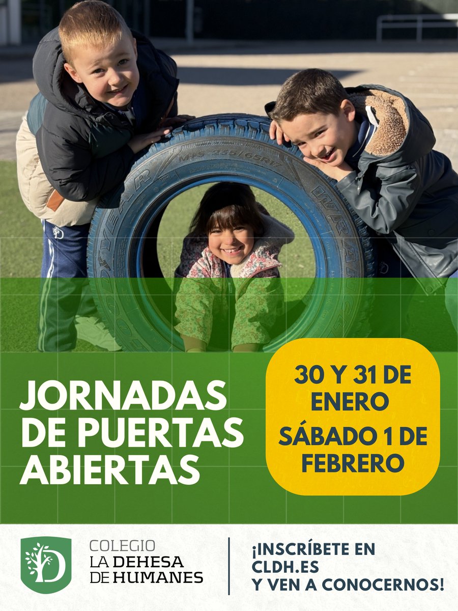 ✨ 𝗝𝗼𝗿𝗻𝗮𝗱𝗮𝘀 𝗱𝗲 𝗽𝘂𝗲𝗿𝘁𝗮𝘀 𝗮𝗯𝗶𝗲𝗿𝘁𝗮𝘀✨

📅 𝟯𝟬 𝘆 𝟯𝟭 𝗱𝗲 𝗲𝗻𝗲𝗿𝗼.
📅 𝟭 𝗱𝗲 𝗳𝗲𝗯𝗿𝗲𝗿𝗼.

📍 ¡Descubre todo esto en nuestras jornadas de puertas abiertas!

🤝 ¡Ínscribete en 𝗰𝗹𝗱𝗵.𝗲𝘀 

𝗰𝗹𝗱𝗵.𝗲𝘀

#Openday #Jornadasdepuertasabiertas