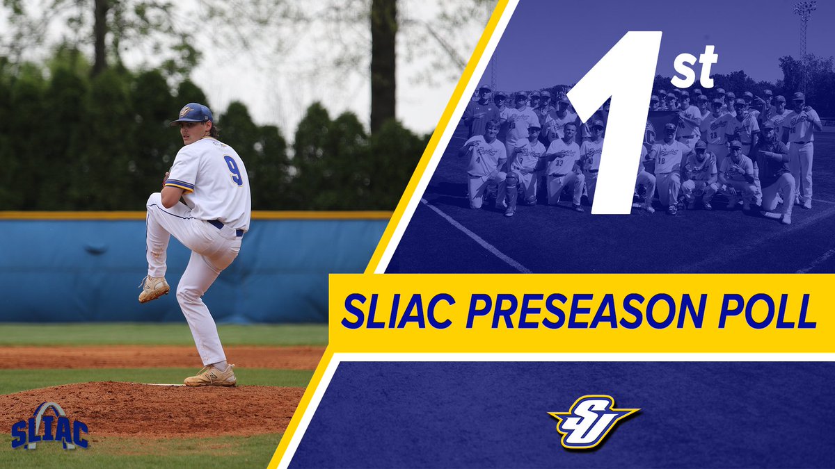 BSB | Baseball is at the TOP of the SLIAC Preseason Poll!

📝 tinyurl.com/mr3xsw48

#SU502 | #OneSpalding