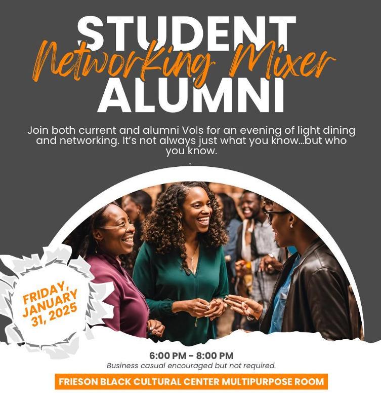 UT Black Alumni in collaboration with MSL invite alumni and students to join us for our networking mixer prior to the Black Issues Conference. Mark your calendars and see you soon!

Thursday, January 30 @ 6-8 p.m., Frieson Black Cultural Center