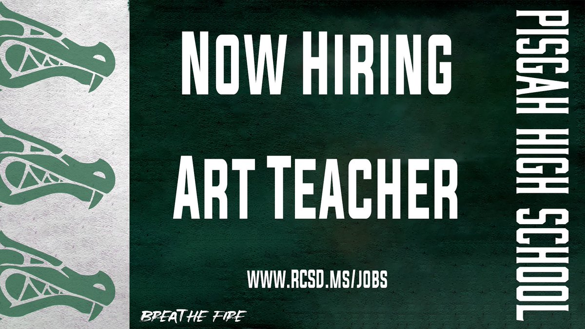 Reminder: we are taking applications for the 25-26 school year! Want to be our new Art teacher? Apply today!
