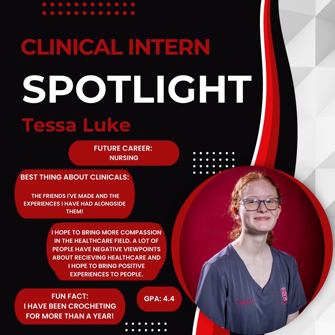 Meet our featured DE Clinical Intern, Tessa! Tessa earned her CCMA last month!