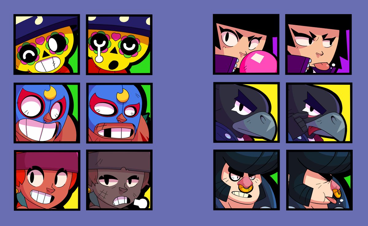 CanalesNguyen's tweet image. FINALLY!!! other 6 brawlers loosing icons!!

mexican trio and retropolis trio :D 

el primo is my favorite XP

#escapefromstarrpark #BrawlStarsArt #BrawlStars