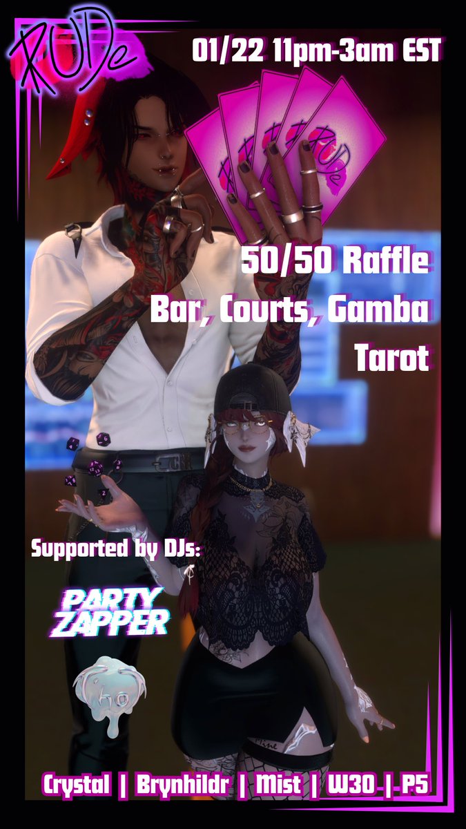 RudeClub69's tweet photo. Come hang with us tonight! ✨

Bryn Mist W30P5 11pm-3am EST

#gpose #GPOSER #ffxivhousing #FFXIVScreenshots https://t.co/s8lk69casX