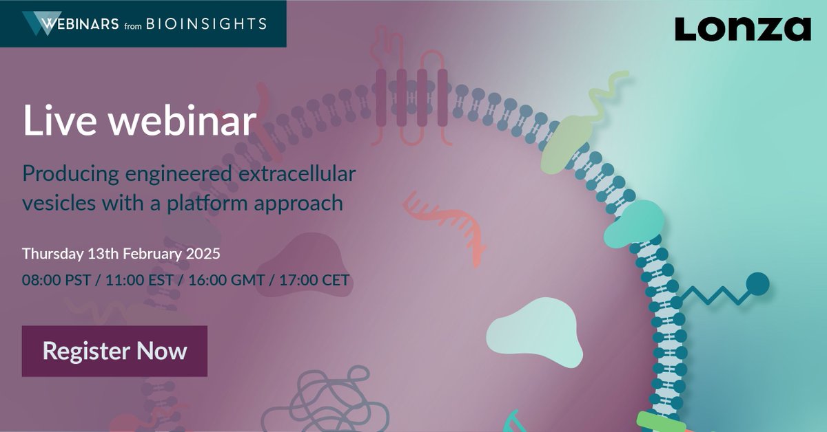 Producing engineered #extracellularvesicles with a platform approach

In this #webinar, materials and methods to enable the expression of #biomolecules on #EVs are discussed.

Register below:
buff.ly/4fRgcgM