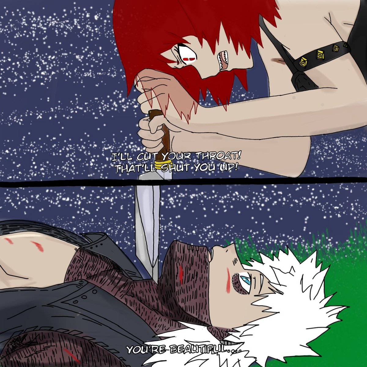 Here's some pictures of Dabi I drew 
First one is Fire sage Dabi, 
Second one is Fire winged Dabi and a Kirishima x Dabi Fantasy AU