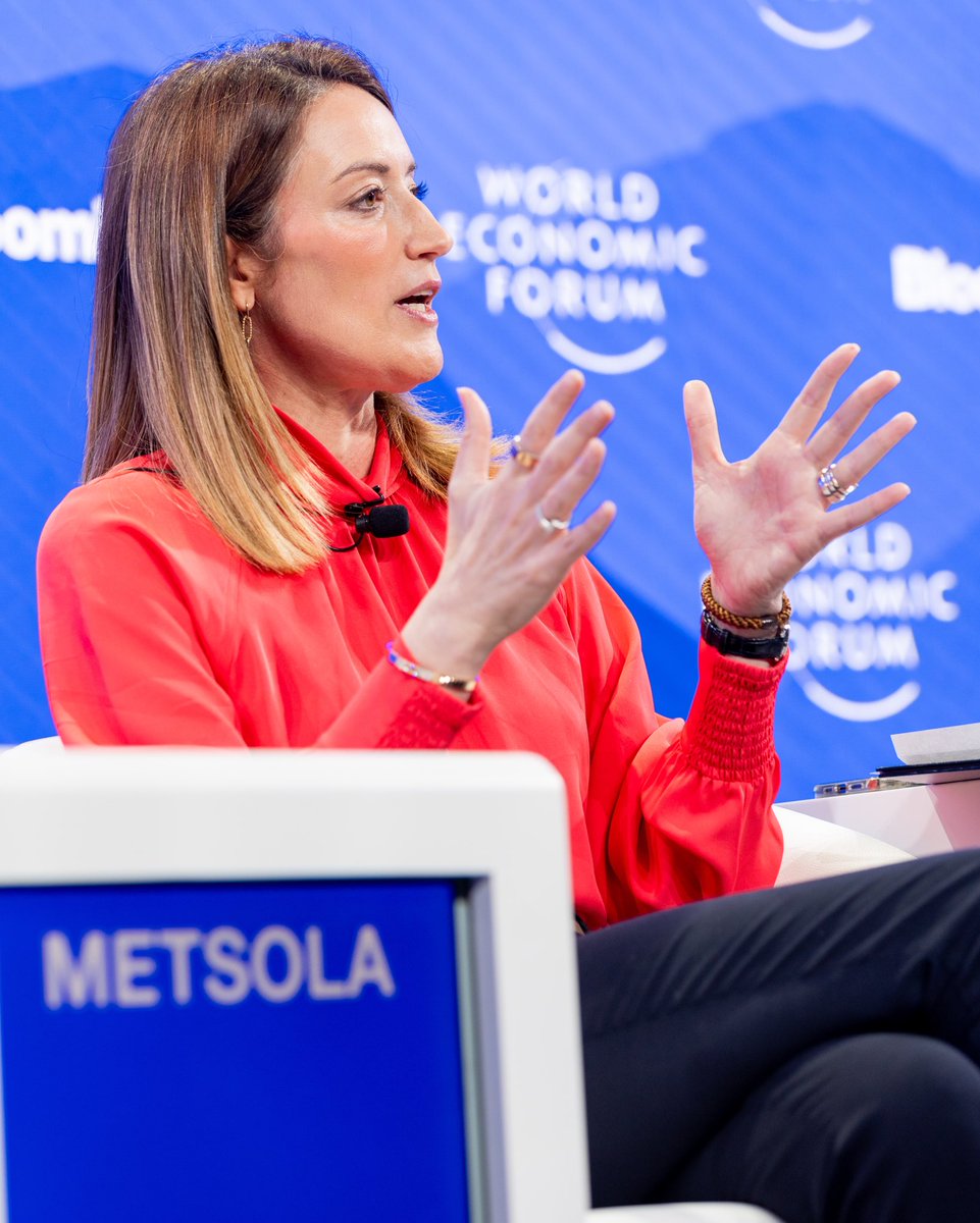 Roberta Metsola (@ep_president) on Twitter photo Europe means business.
Driving the point home at the <a href="/wef/">World Economic Forum</a> in Davos that Europe is a continent on the rise. It is the home of the innovators and the risk-takers, where companies can invest, create prosperity, jobs and help grow the economies that our European way depends on.
Now Europe means business.
Driving the point home at the <a href="/wef/">World Economic Forum</a> in Davos that Europe is a continent on the rise. It is the home of the innovators and the risk-takers, where companies can invest, create prosperity, jobs and help grow the economies that our European way depends on.
Now