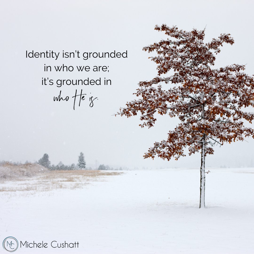 MicheleCushatt's tweet photo. Identity isn't grounded in who we are; it's grounded in who He is.
https://t.co/o1alSYrTmd
#IAmBook #identity #identityinChrist #michelecushatt https://t.co/pKIc6qeqOt