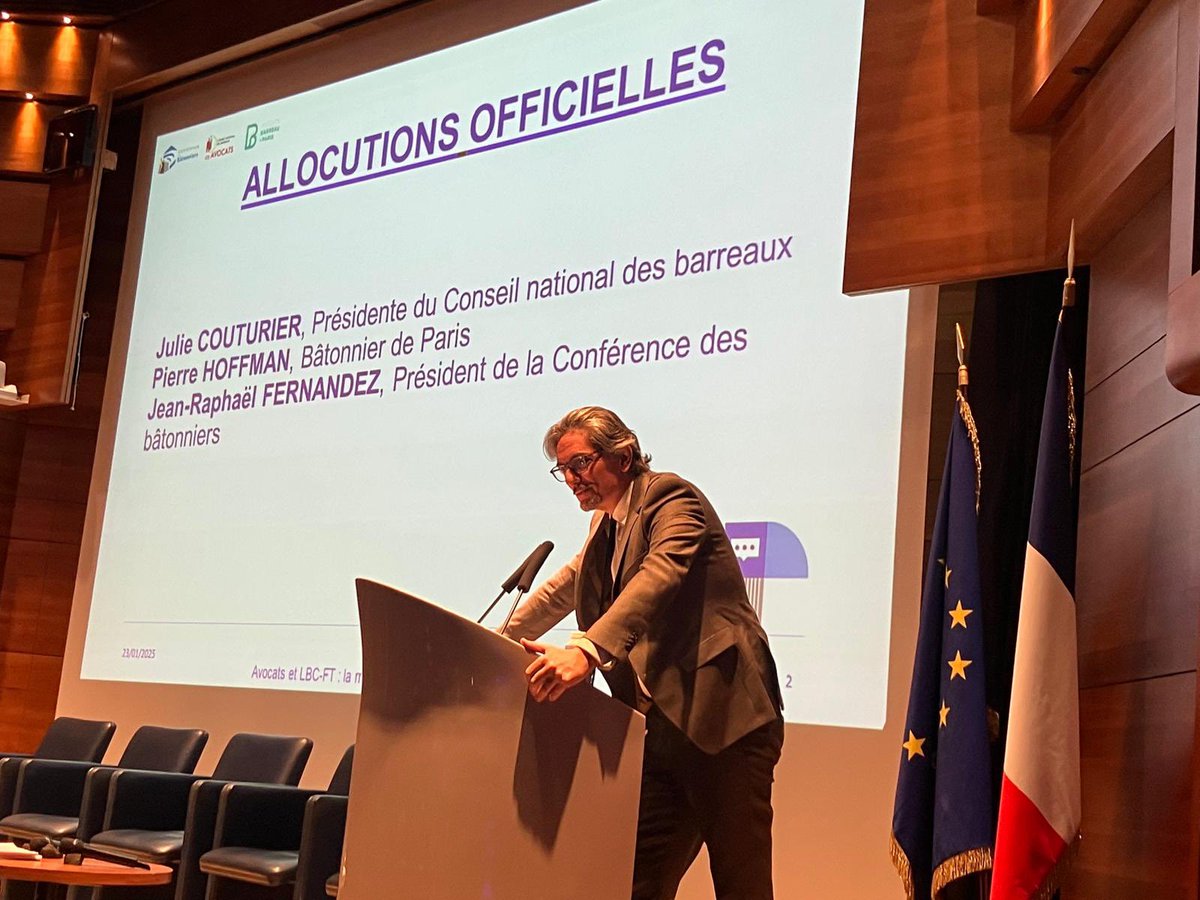 Barreau de Montpellier (@barreaumtp) on Twitter photo 🗣️ le Bâtonnier et la Commission entreprise ont assisté à la formation organisée par le <a href="/CNBarreaux/">Conseil national des barreaux - les avocats</a> la <a href="/Conf_Batonniers/">ConférenceBâtonniers</a> et le <a href="/Avocats_Paris/">Avocats de Paris</a> sur la Lutte contre le blanchiment et le financement du terrorisme
Protéger notre profession par une nécessaire autorégulation 🗣️ le Bâtonnier et la Commission entreprise ont assisté à la formation organisée par le <a href="/CNBarreaux/">Conseil national des barreaux - les avocats</a> la <a href="/Conf_Batonniers/">ConférenceBâtonniers</a> et le <a href="/Avocats_Paris/">Avocats de Paris</a> sur la Lutte contre le blanchiment et le financement du terrorisme
Protéger notre profession par une nécessaire autorégulation